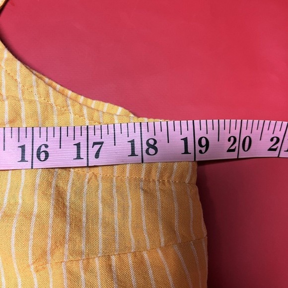 A New Day Womens Size XL Tie-Front Apron Style Tank Top Linen Blend Orange​ - Picture 6 of 9